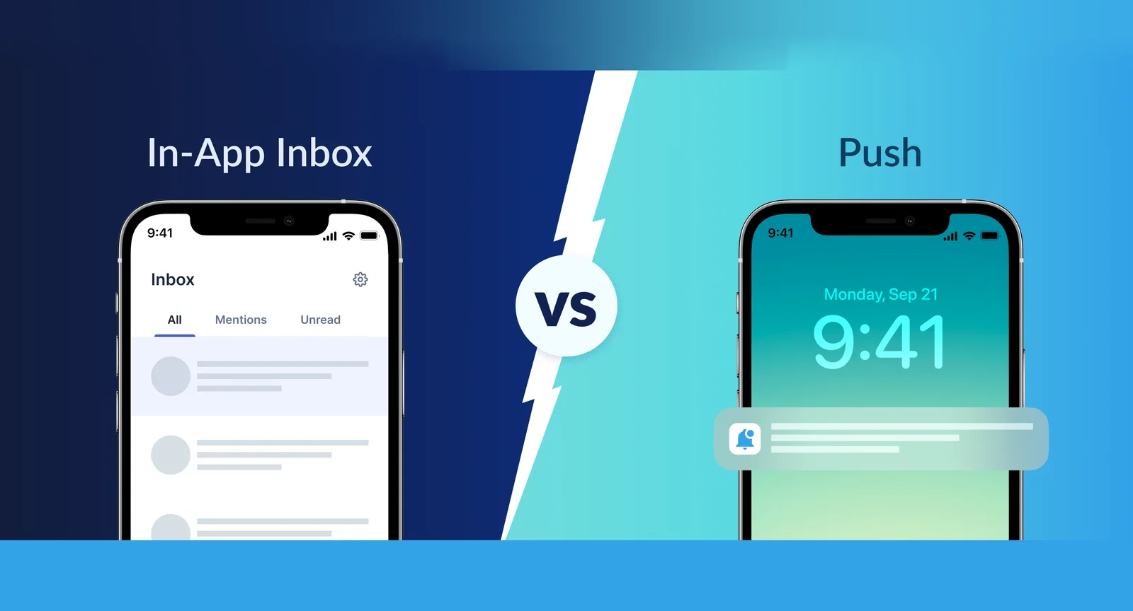 Learn about the difference between push notifications and in-app inbox notifications based on parameters such as appearance process, subscription and Un-subscription, compatibility, user interaction, storage, use-cases and more. Analyse your user engagement for push vs inapp messages. 