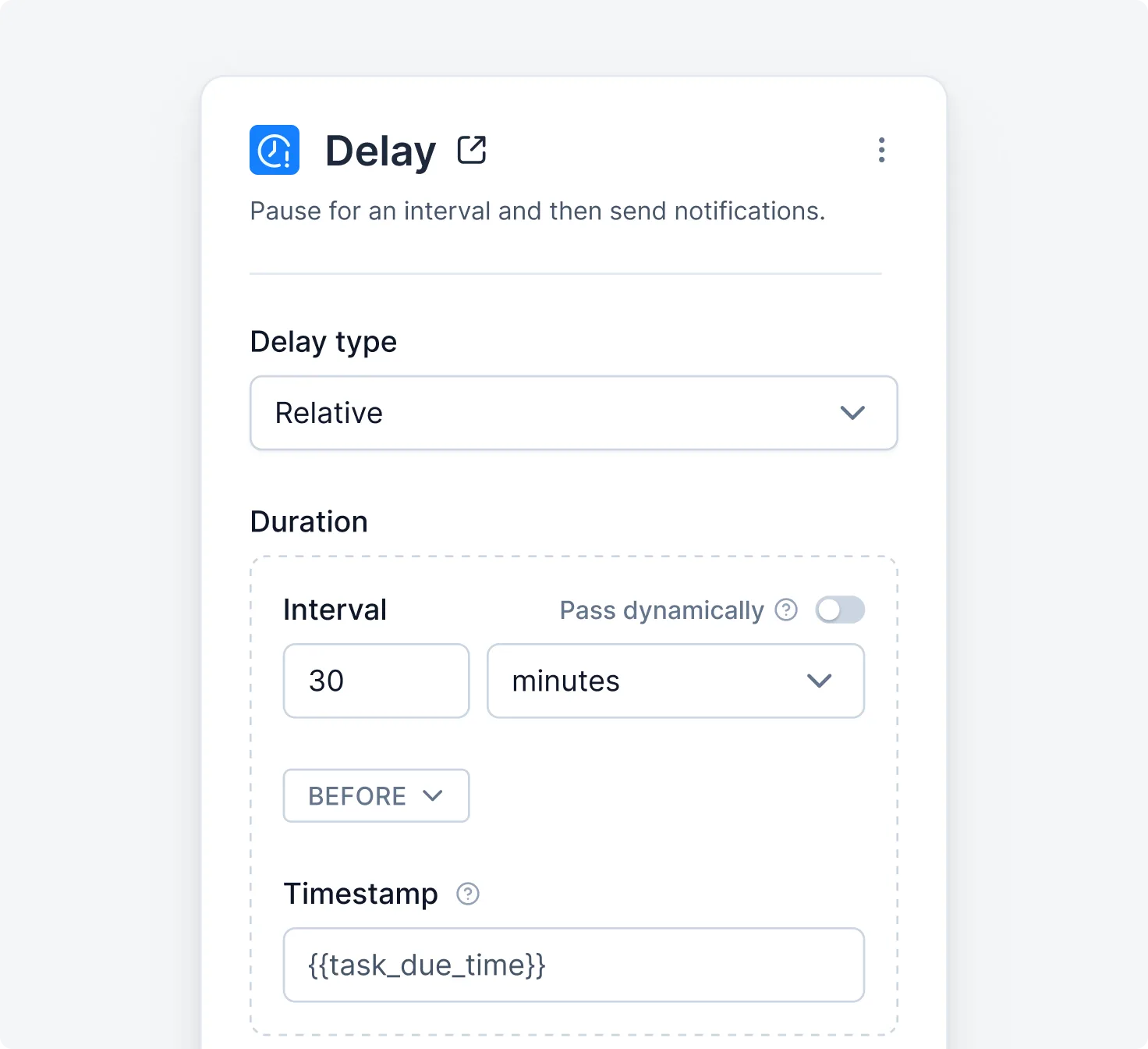Relative delay and batch window