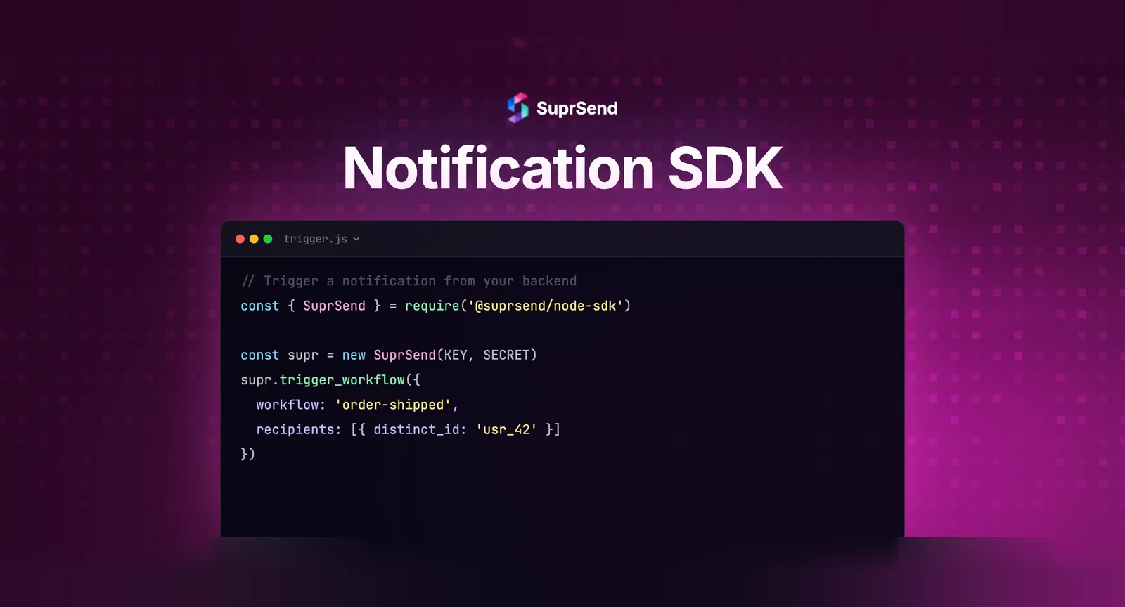 Notification SDK comparison chart showing backend frontend and full-stack SDKs across six platforms