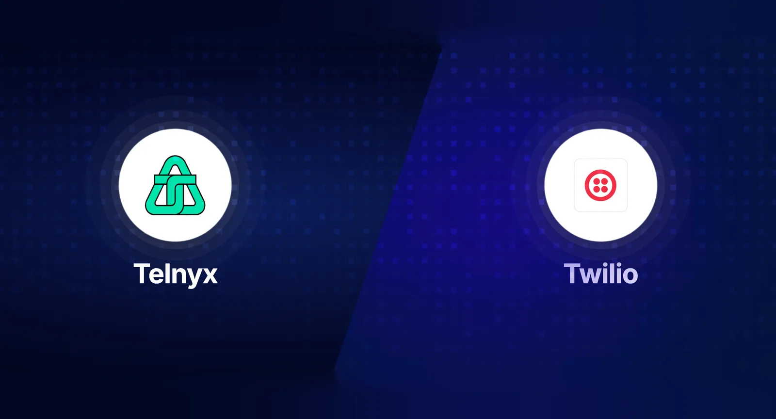 Telnyx vs Twilio SMS API comparison showing US per-message pricing and platform breadth side by side