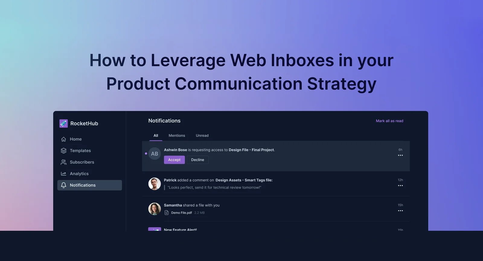 Revolutionize online interaction with Web Inbox: Deliver personalized, real-time notifications, boost engagement, and craft compelling messages. Elevate user experience and drive conversions with SuprSend web inboxes.