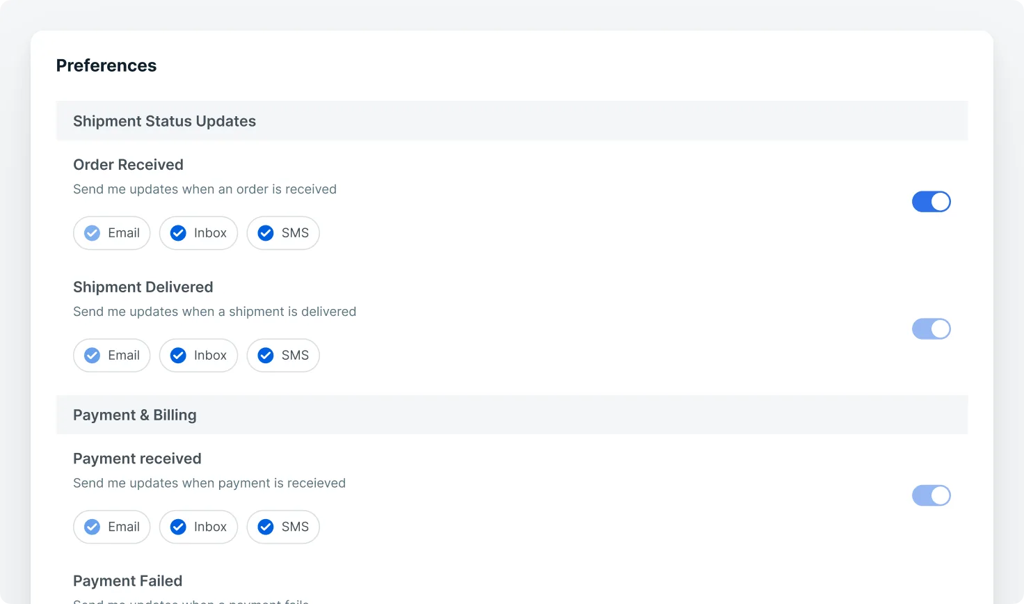 SuprSend's Preference Management Center