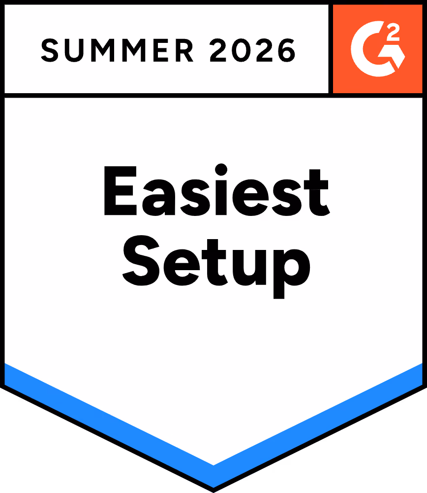 G2 Easiest Setup Badge - [Winter 2025]